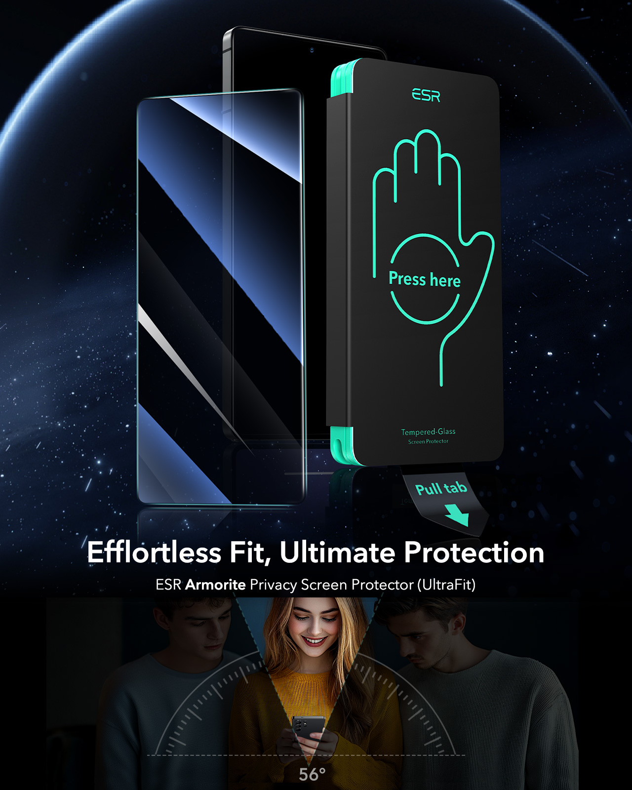 ESR Galaxy S25 Ultra Privacy Tempered Glass - Black