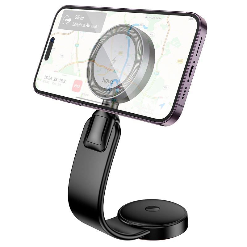 HOCO Car Holder Totem Ring Magnetic Wireless Fast Charging - HW29