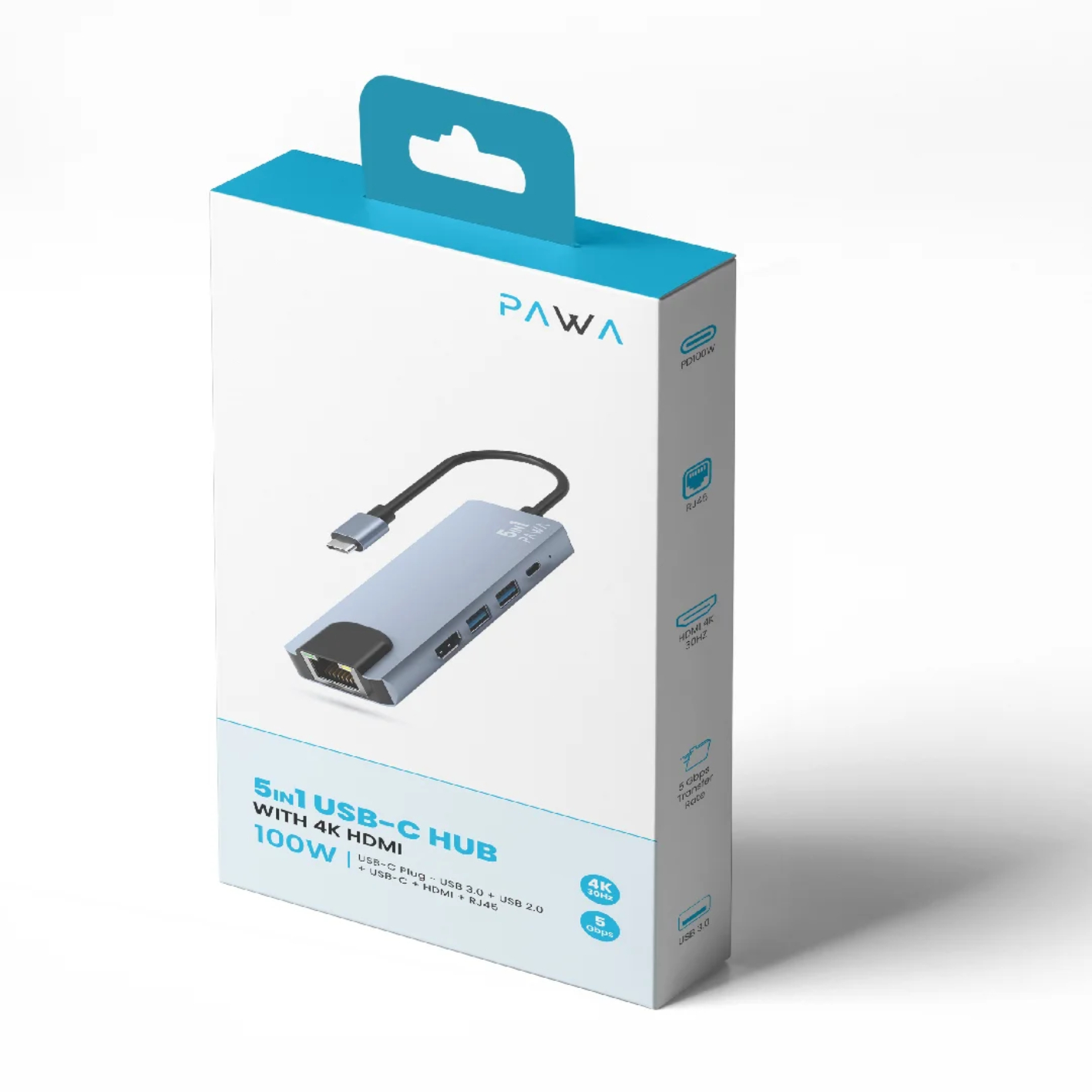 PAWA 5 in 1 USB-C HUB With 4K HDMI