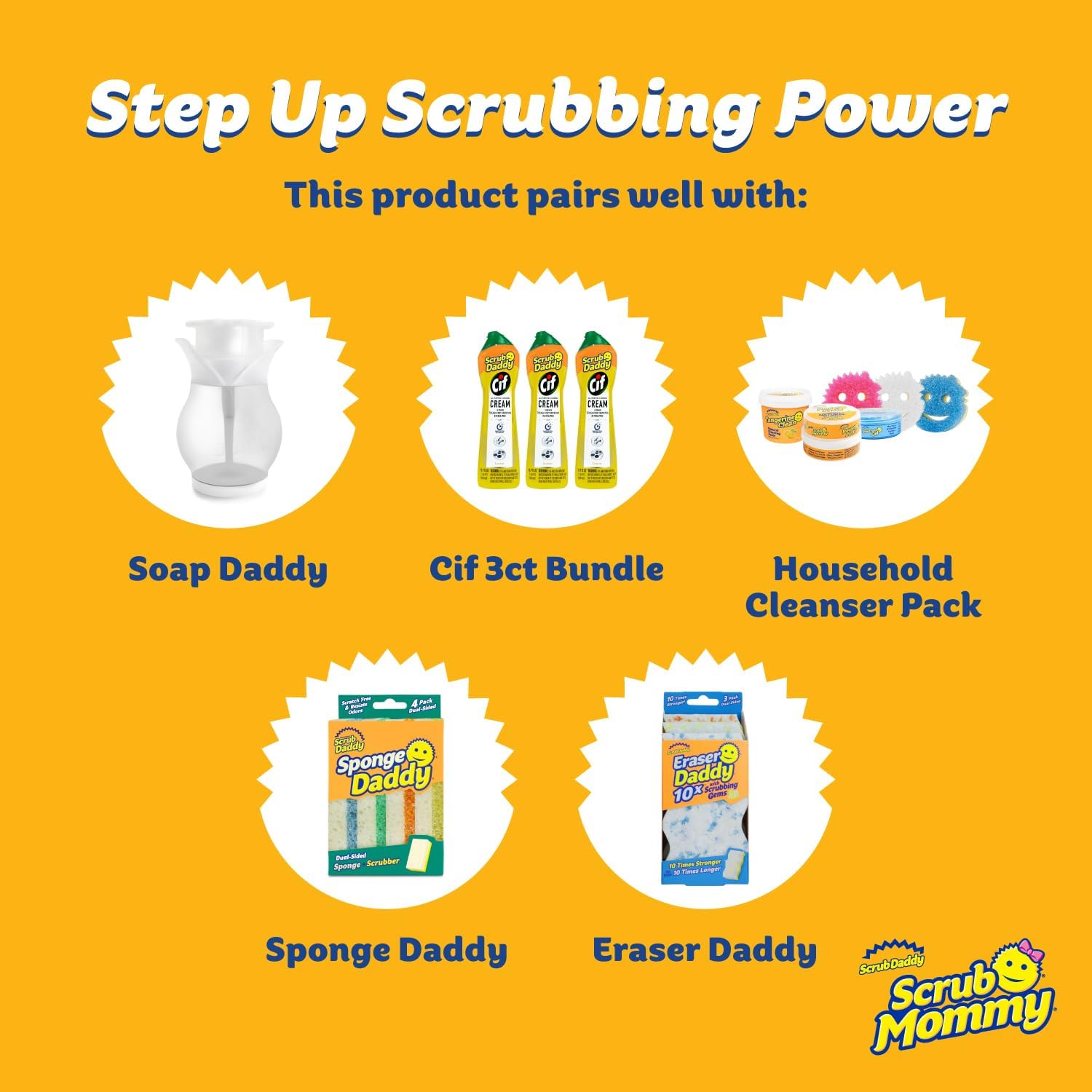 Scrub Daddy Dual-Sided Sponges – 3 Pack
