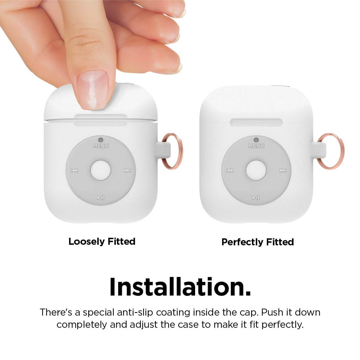 Elago AirPods 1&2 AW6 Hang Case (iPod) - White
