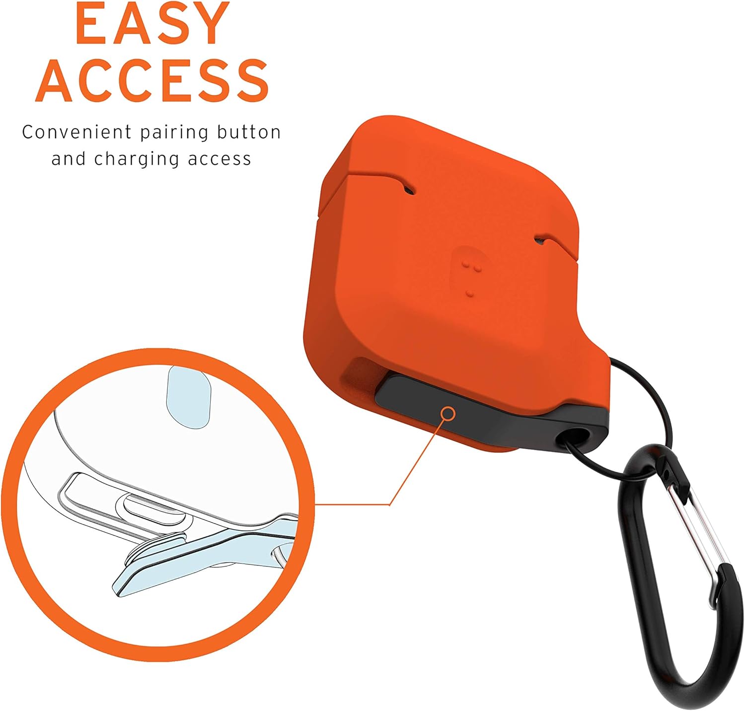 UAG Apple AirPods 1&2 Silicone Case - Orange & Grey