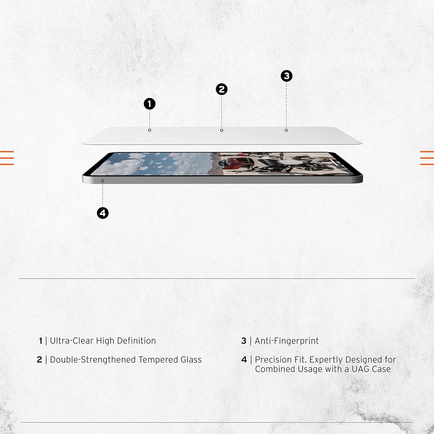 UAG iPad 10.9 2022 (10th Gen) Screen Protector Glass Shield Plus