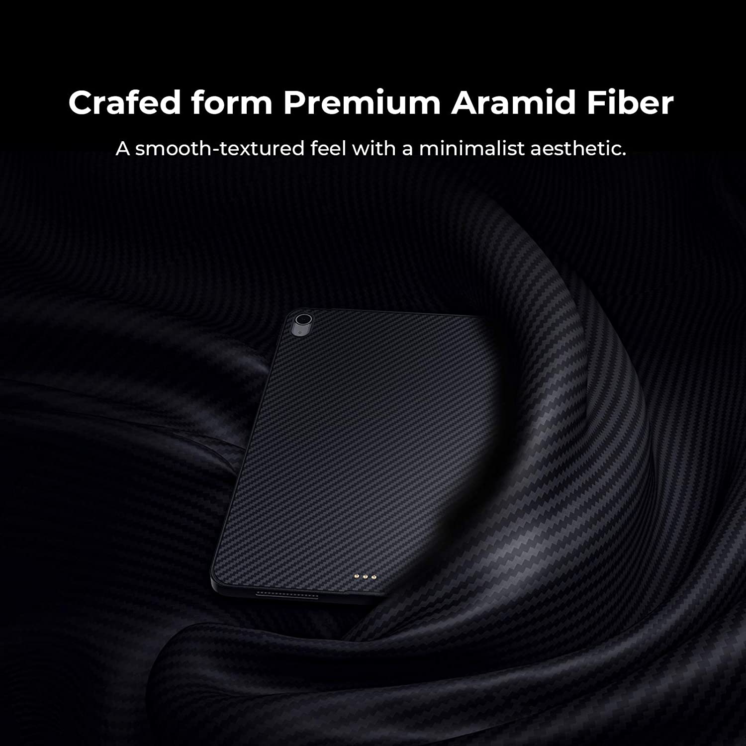 Pitaka  Aramid Fiber MagEZ Case for iPad Air 10.9" (2022/2020) - Black/Grey Twill