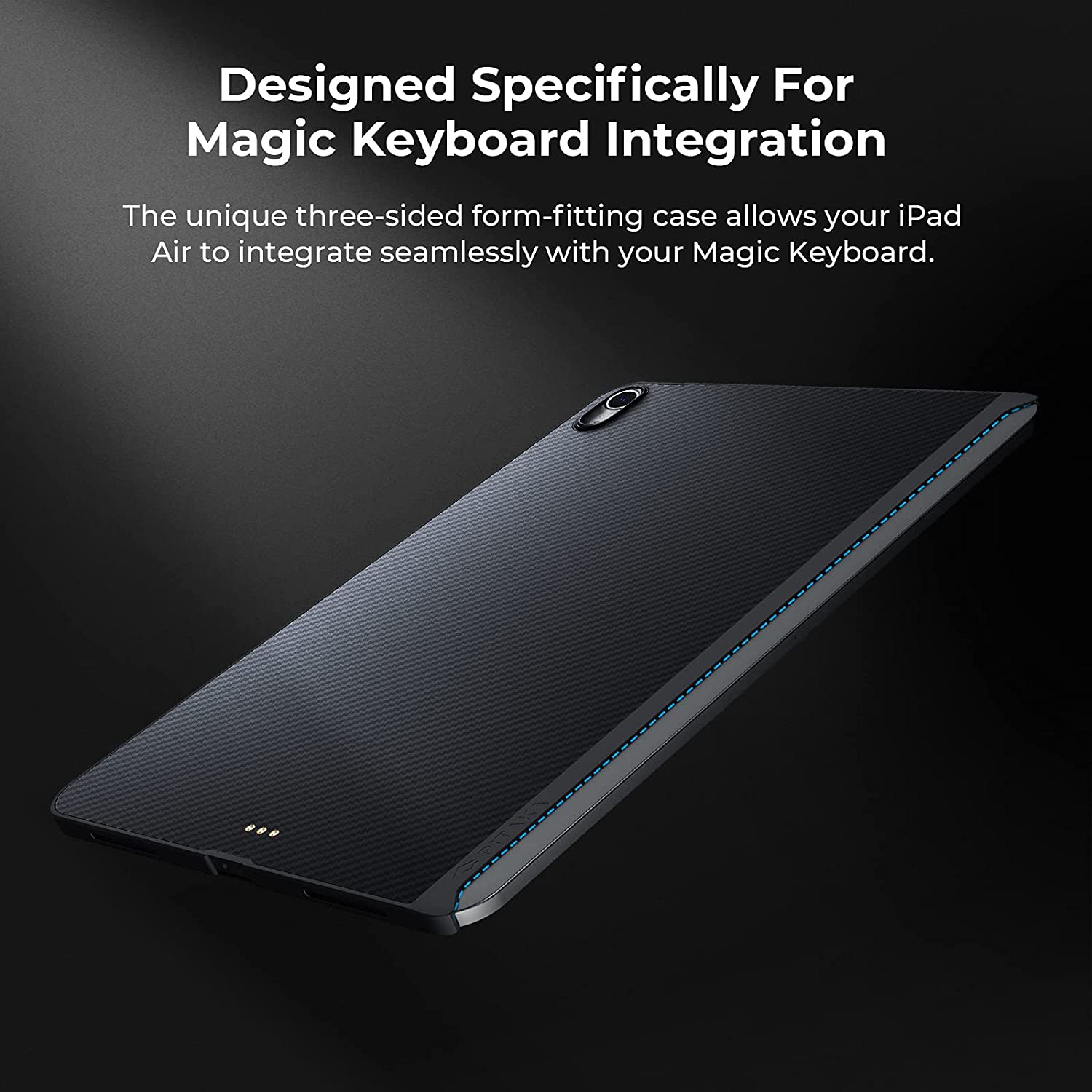 Pitaka  Aramid Fiber MagEZ Case for iPad Air 10.9" (2022/2020) - Black/Grey Twill