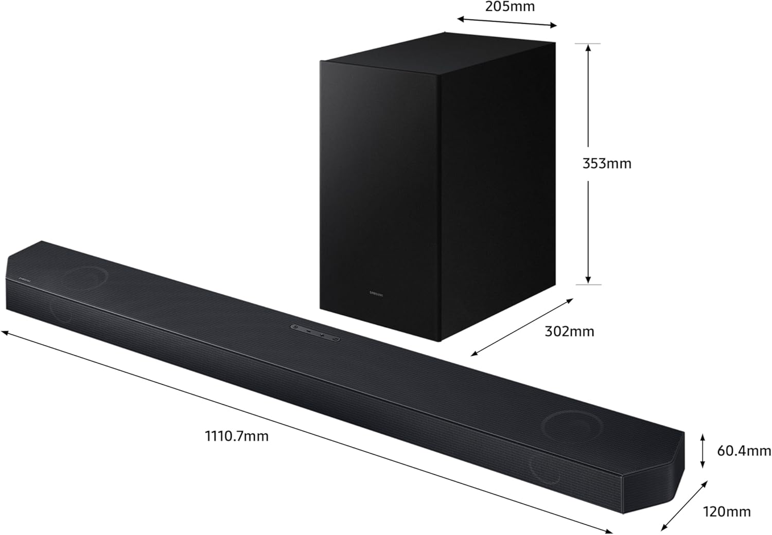 Samsung Q-Series Soundbar HW-Q700D 3.1.2ch with Sub Woofer