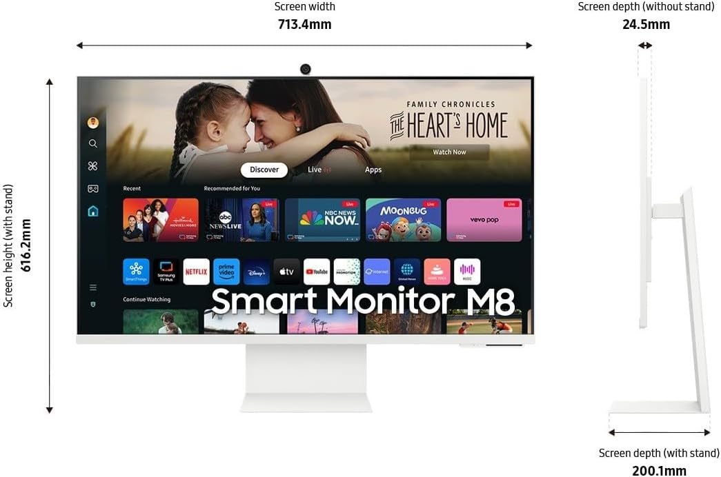 Samsung 32" M80D Smart Screen for Multi Device Experience