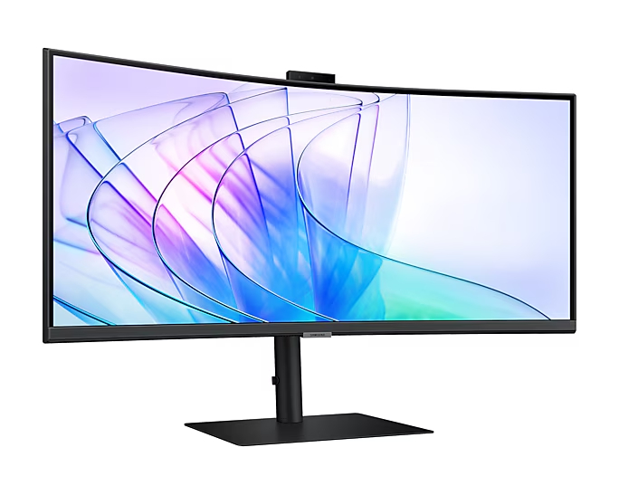 Samsung 34" ViewFinity S6 5VC Curved WQHD Webcam Business Monitor, 100Hz Refresh Rate,Built-In Speaker and Camera