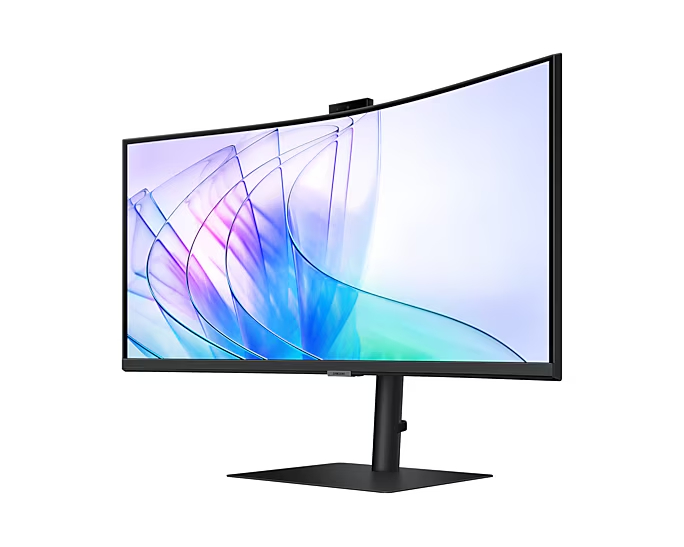 Samsung 34" ViewFinity S6 5VC Curved WQHD Webcam Business Monitor, 100Hz Refresh Rate,Built-In Speaker and Camera