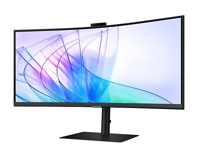 Samsung 34" ViewFinity S6 5VC Curved WQHD Webcam Business Monitor, 100Hz Refresh Rate,Built-In Speaker and Camera