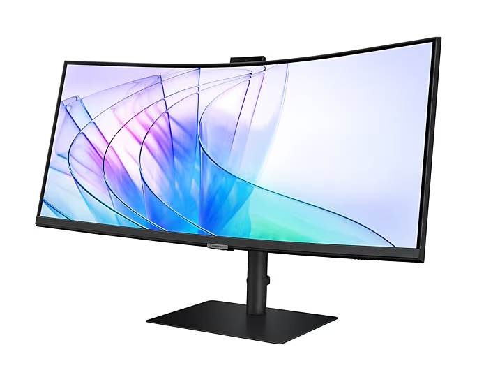 Samsung 34" ViewFinity S6 5VC Curved WQHD Webcam Business Monitor, 100Hz Refresh Rate,Built-In Speaker and Camera