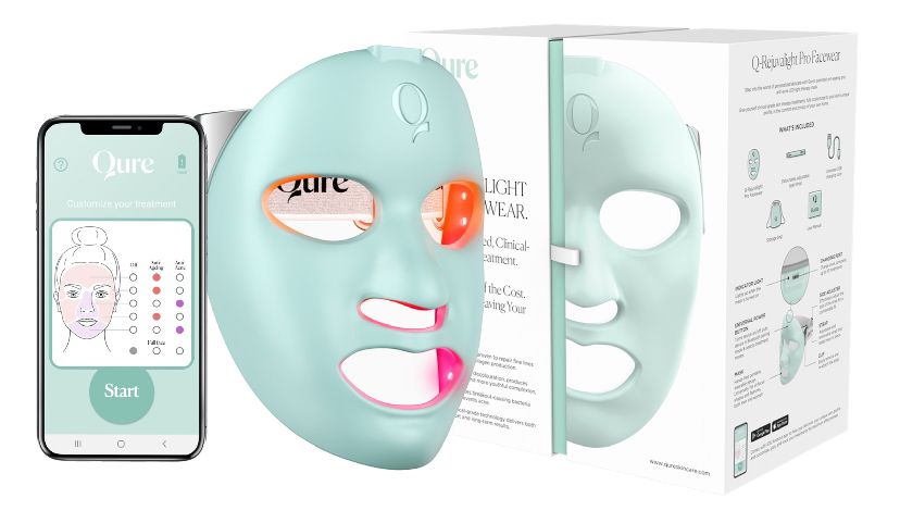 Qure Rejuvalight Pro Facewear LED Mask &ndash; Anti-Aging & Acne Treatment
