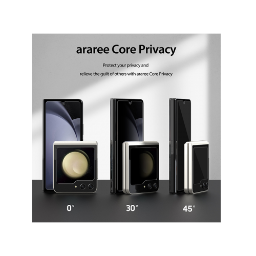 Araree Core Front Tempered Glass (1 Pcs) For Samsung Galaxy Z Flip 5 - Privacy