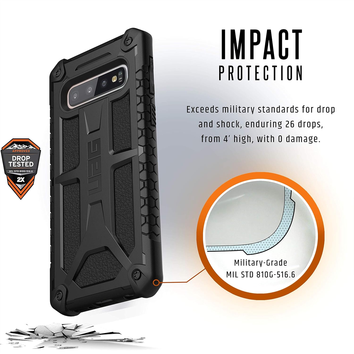UAG Monarch Case for Samsung S10 6.1" - Black