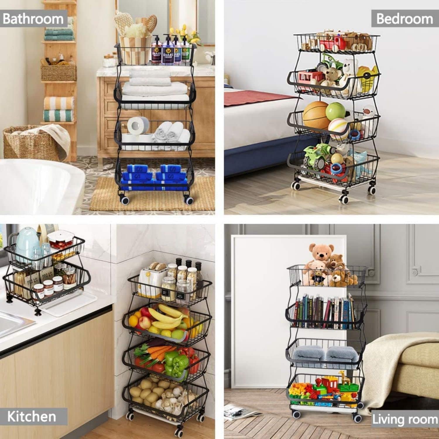 Miralux Fruit Basket 4-layer