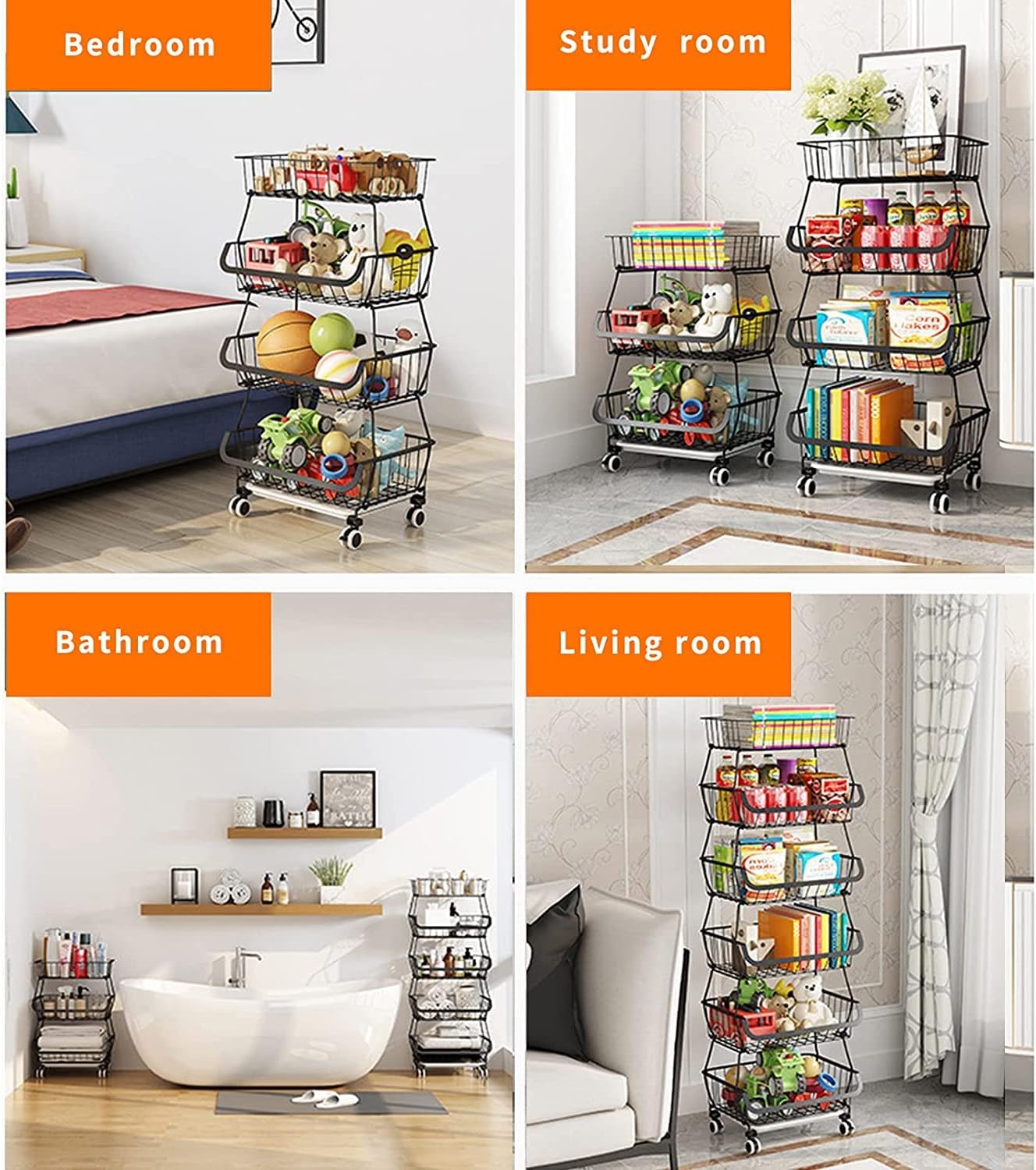 Miralux Fruit Basket 5-layer