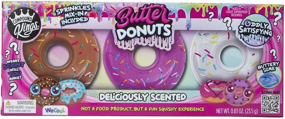 We Cool Butter Donuts 3pk. Gift for Kids Girls & Boys for 4+ Ages