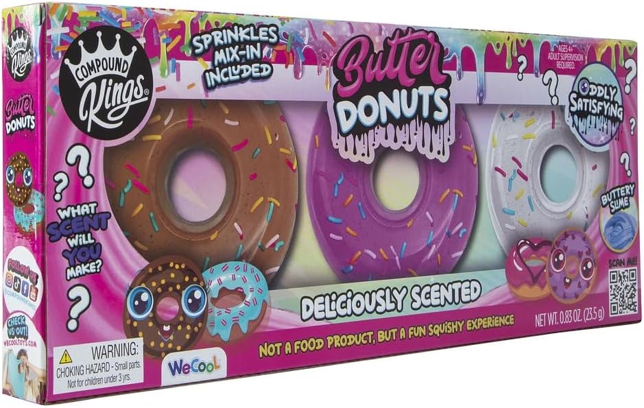 We Cool Butter Donuts 3pk. Gift for Kids Girls & Boys for 4+ Ages