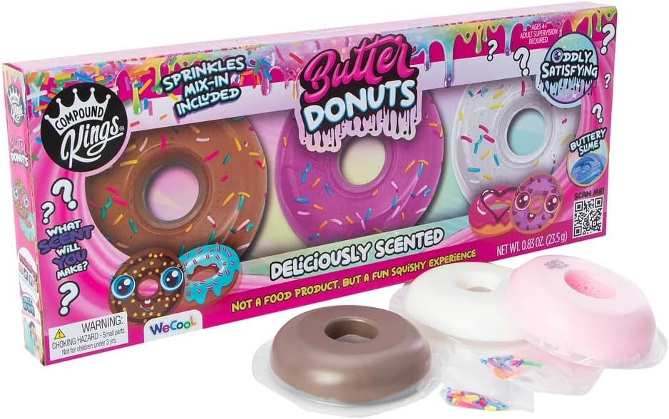 We Cool Butter Donuts 3pk. Gift for Kids Girls & Boys for 4+ Ages