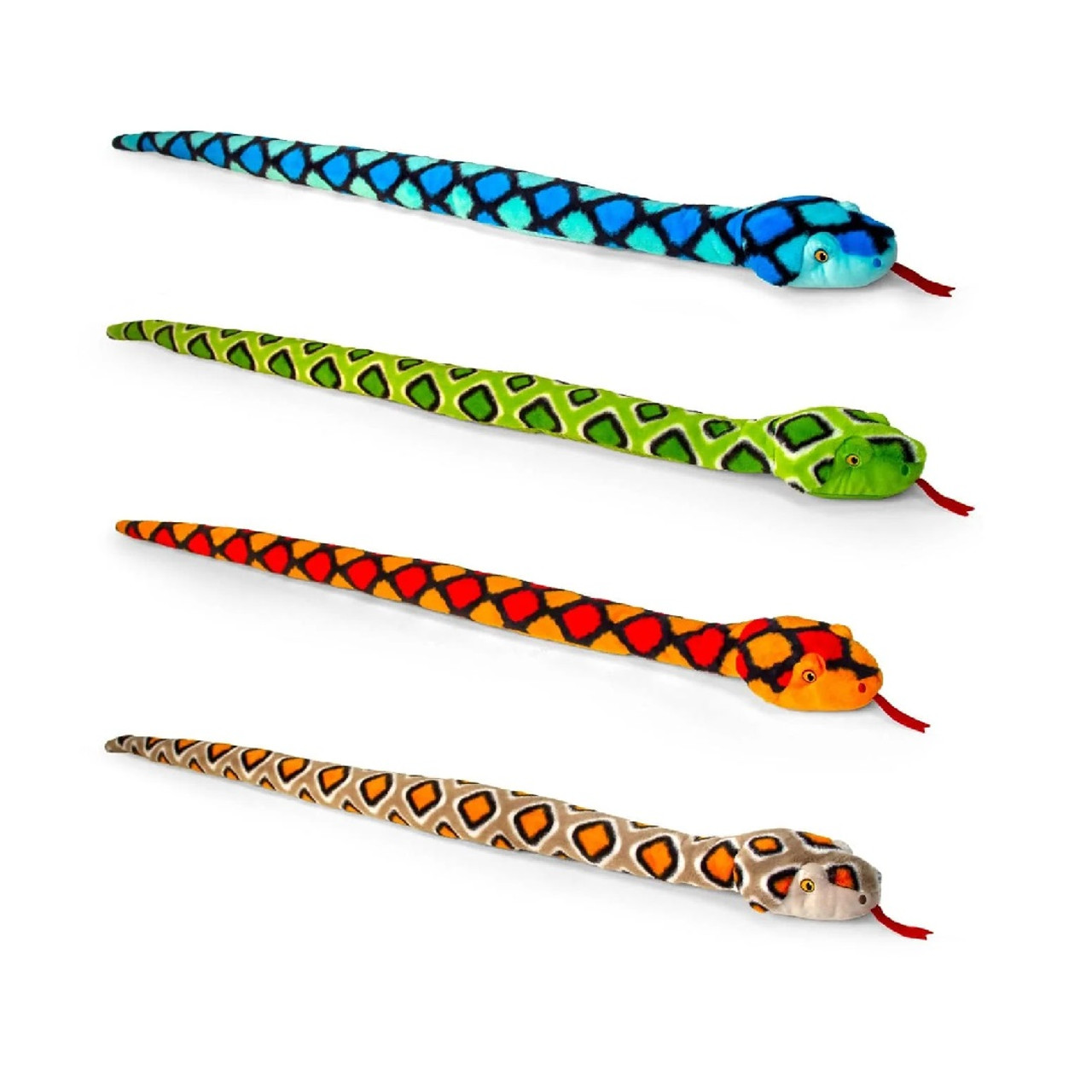 Keel Toys 65cm Keeleco Snakes 4 Assorted Colours