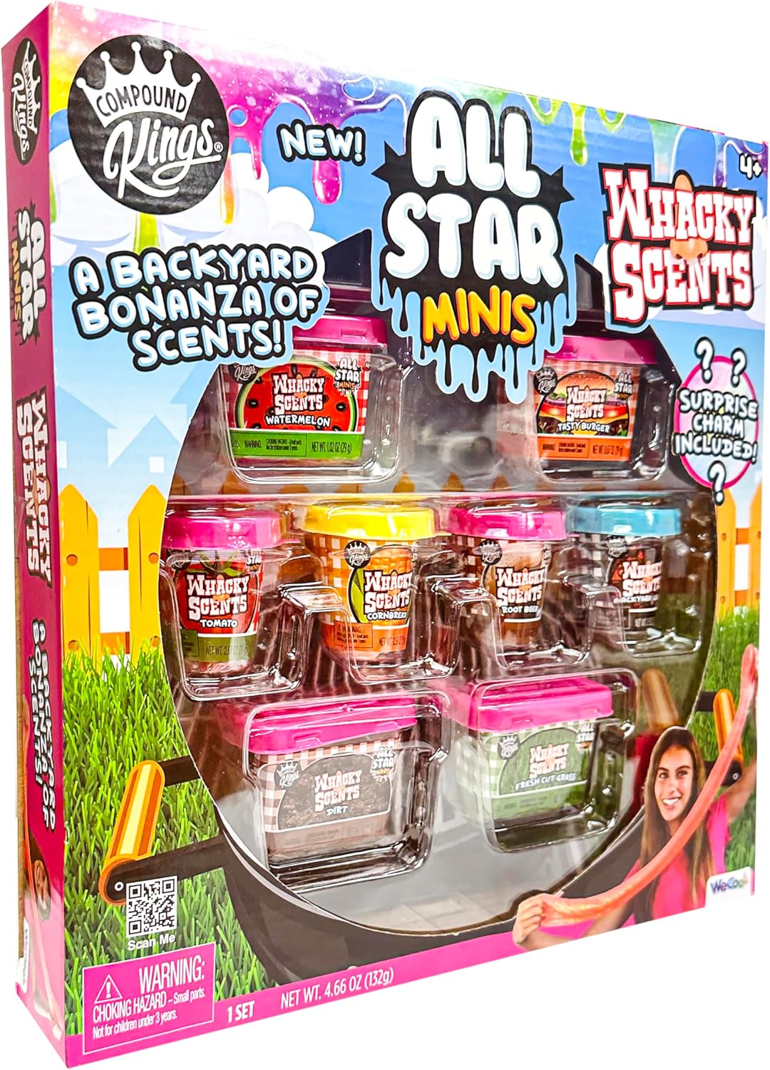 We Cool All Star Mini Whacky Scents 8pk. Gift for Kids Girls & Boys for 4+ Ages