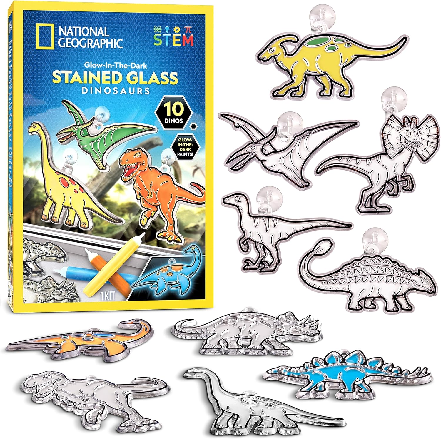 JMW Sales National Geographic Gid Stained Glass Dinosaurs