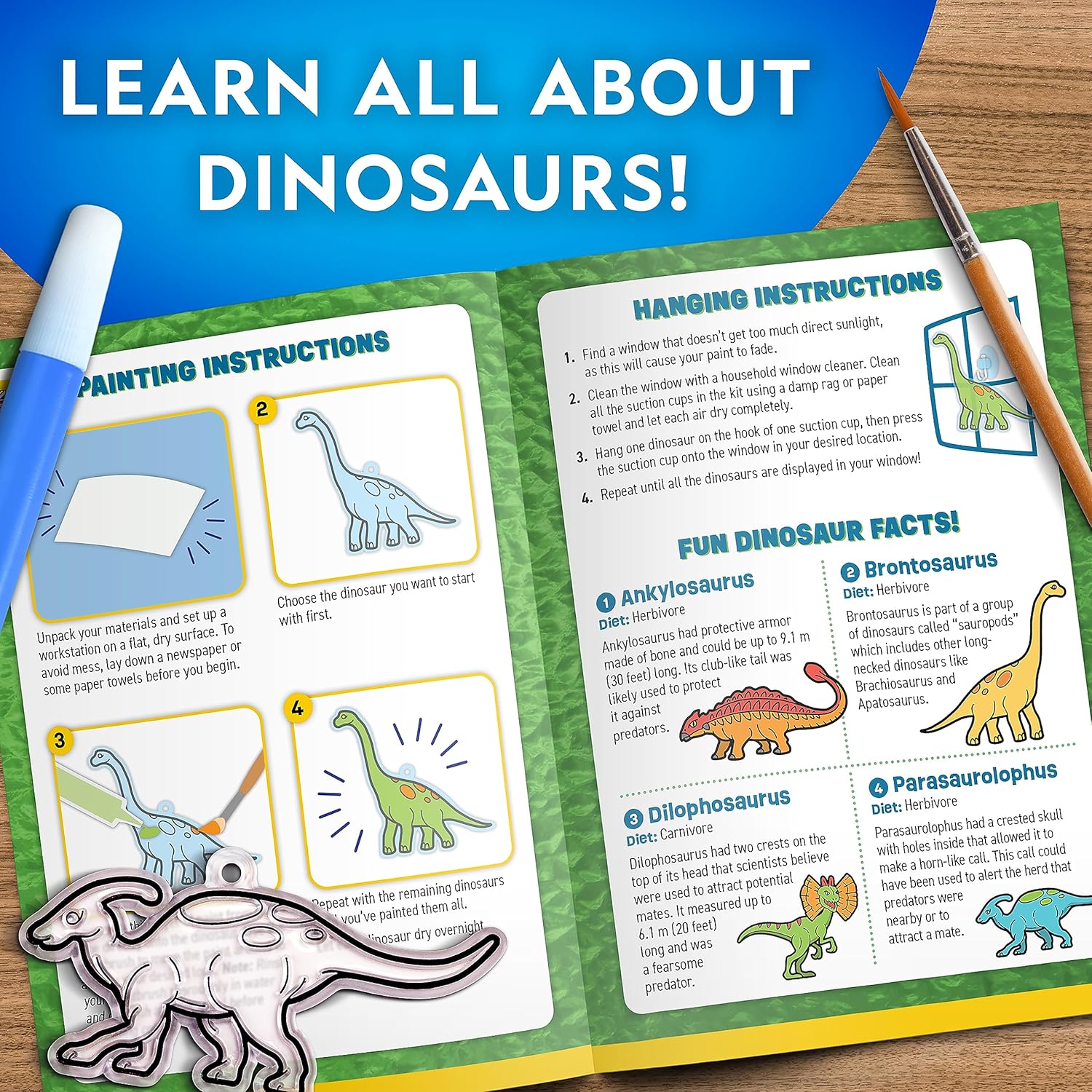 JMW Sales National Geographic Gid Stained Glass Dinosaurs