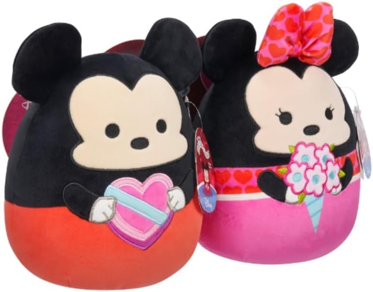Squishmallows 8" Disney Valentine Pair Mickey and Minnie