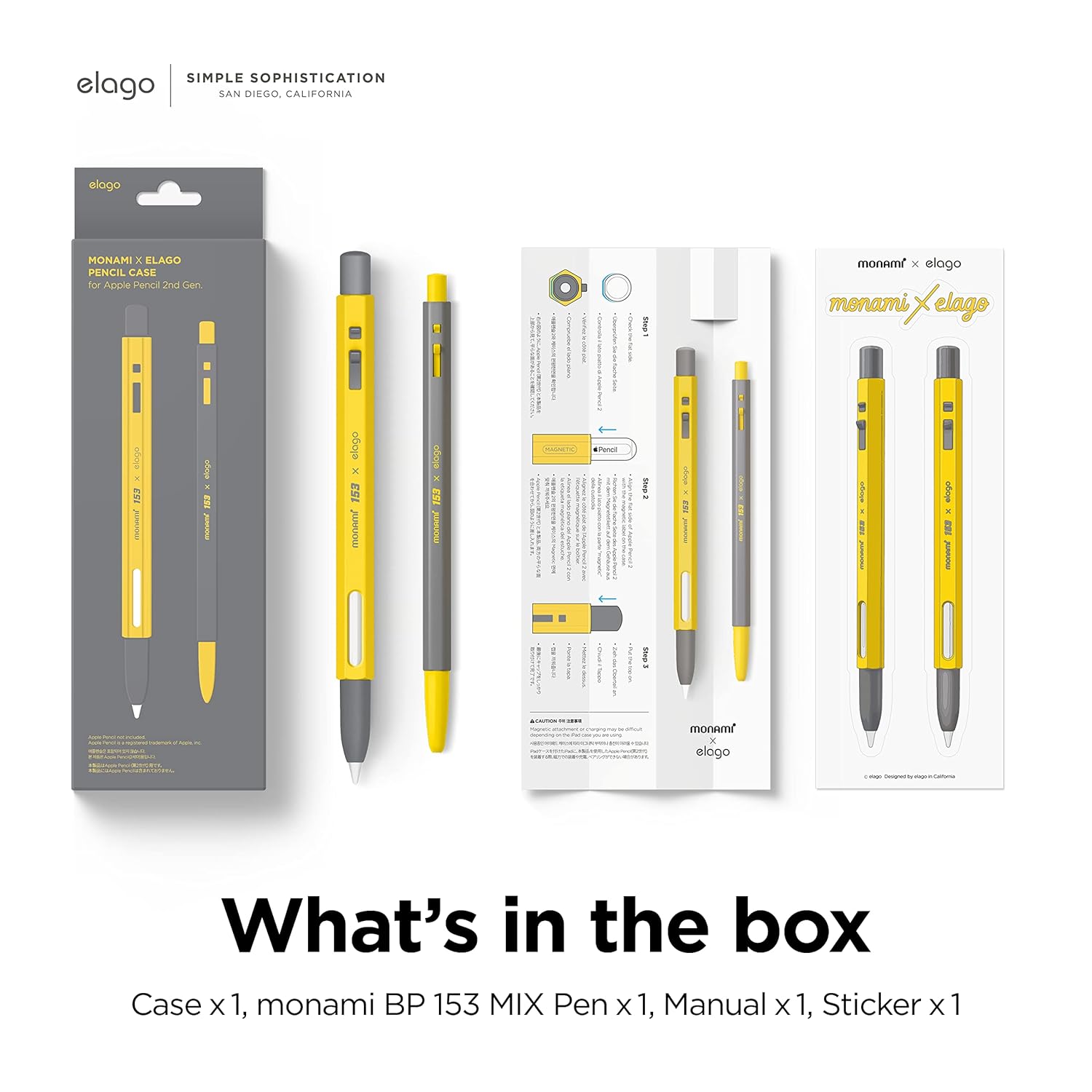 Elago Apple Pencil 2nd Gen Monami Case - Yellow