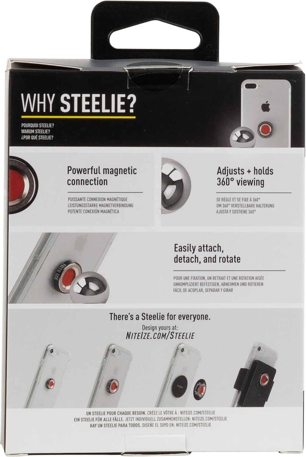NiteIze - Steelie Squeeze Clamp Mount - Black