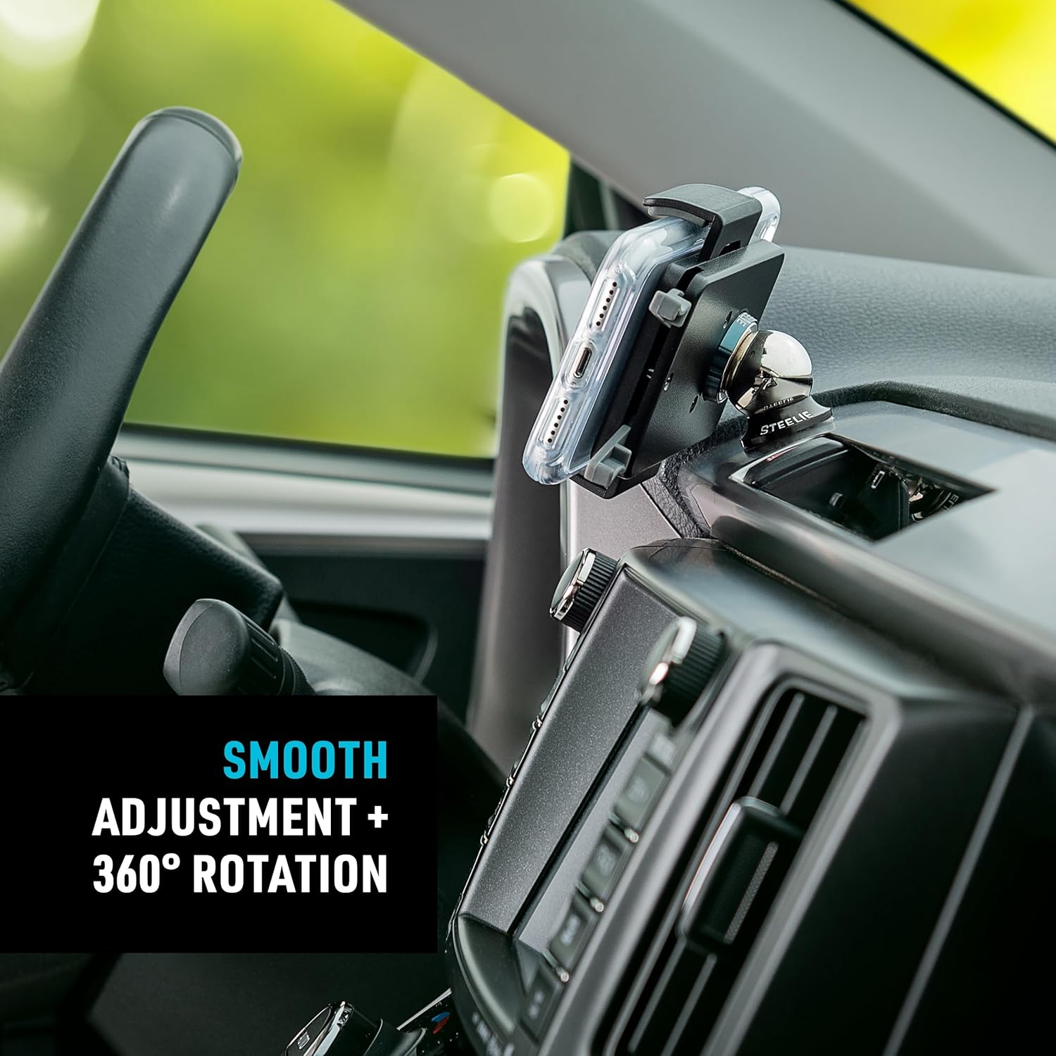NiteIze - Steelie Squeeze Clamp Mount - Black