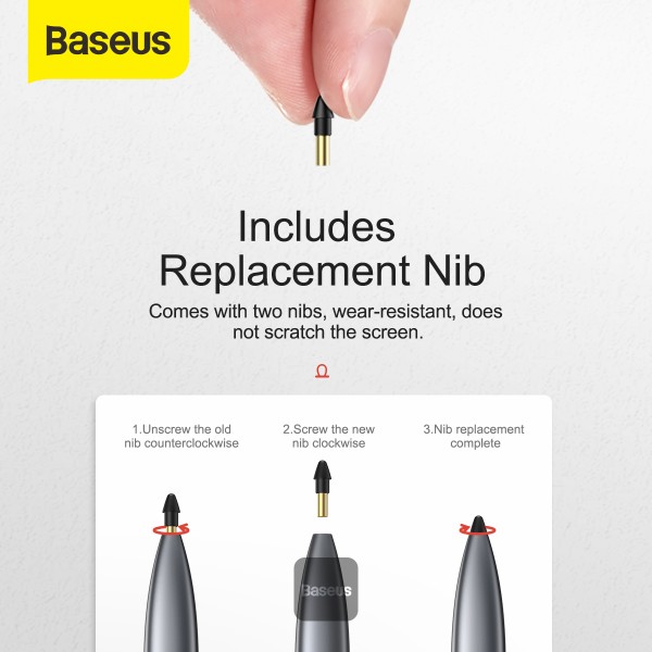 Baseus Square Line Capacitive Stylus pen（Anti misoperation) - Gray - ACSXB-A0G