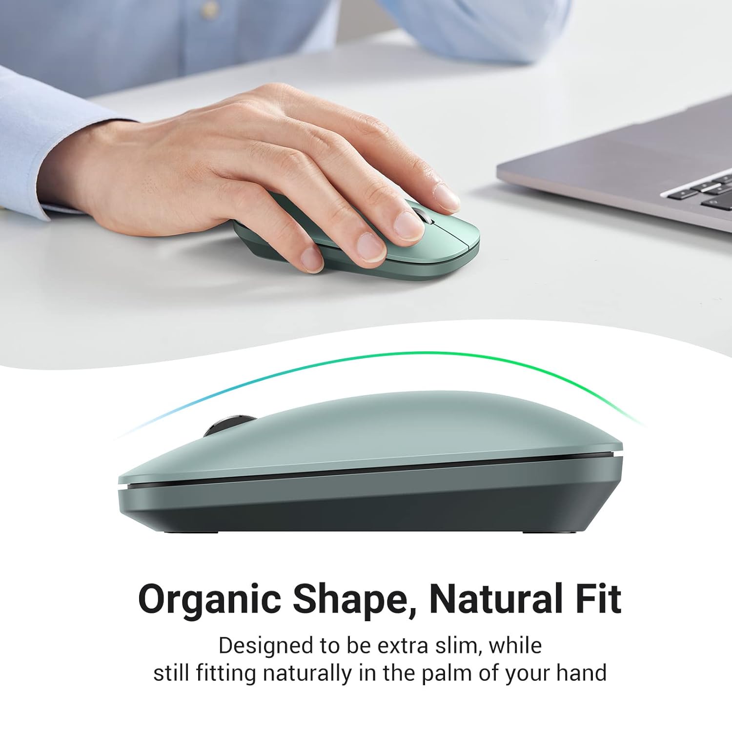UGREEN 90372 Portable Wireless Mouse (Green) MU001
