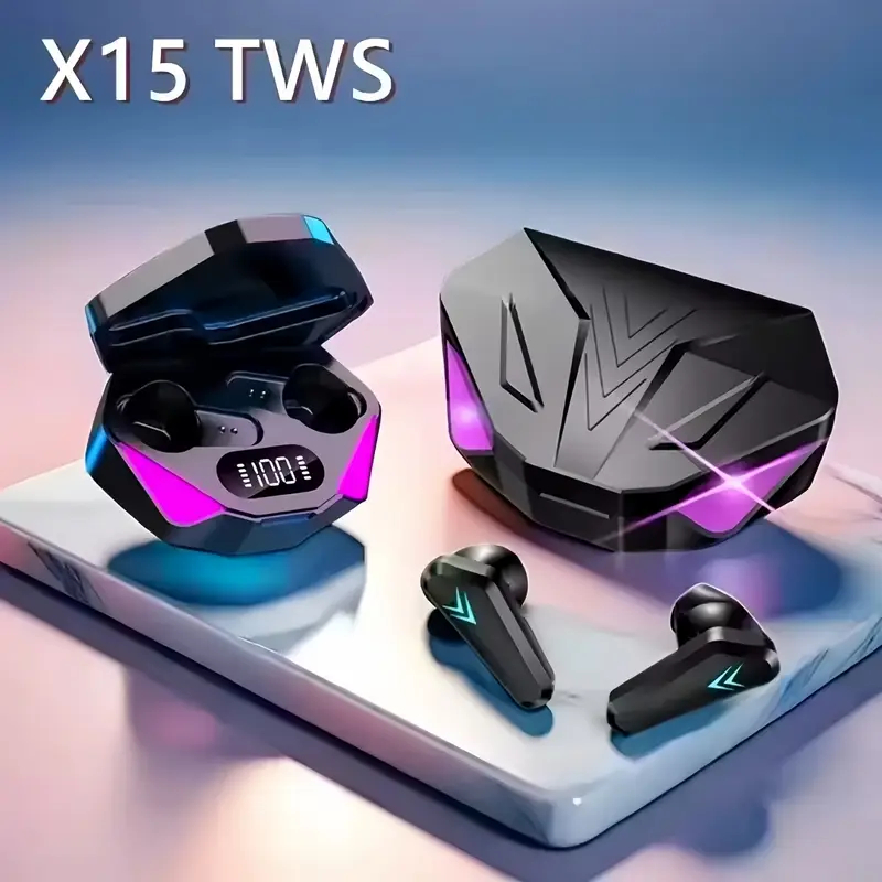 X15 TWS Earphones Earbuds Wireless Game Bluetooth Headphones with Microphone