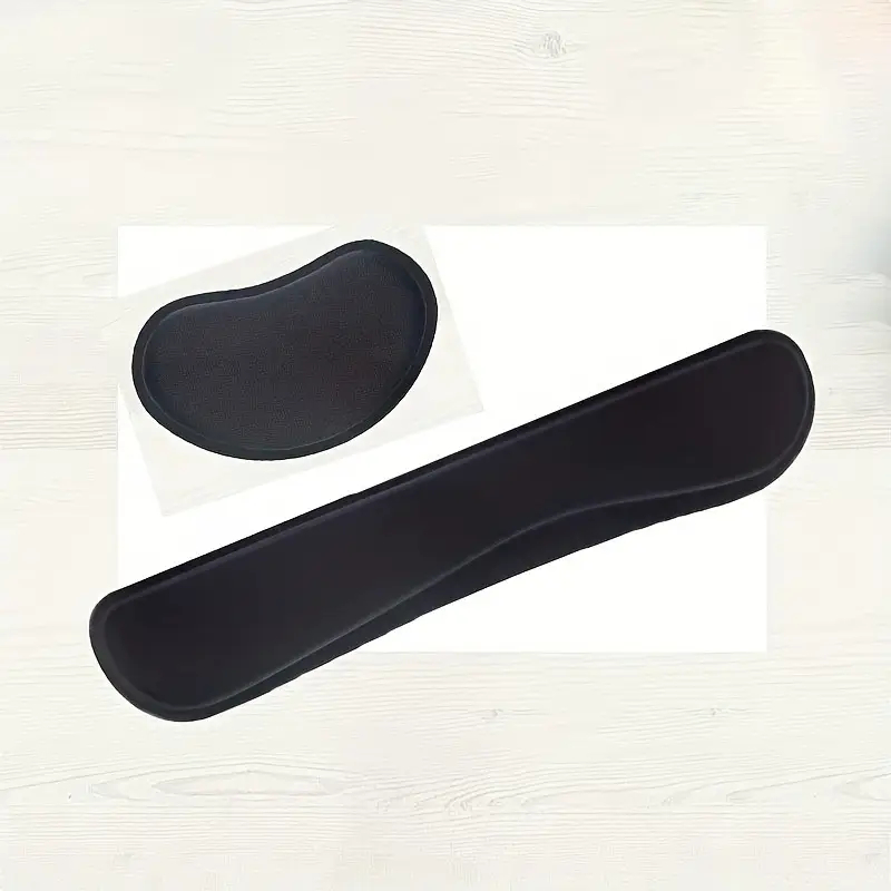 Ergonomic Gel Memory Foam Wrist Rest Set - Black
