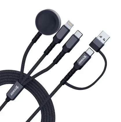 Xpower 60W 6in1 Cable For Phone & Watch - Black