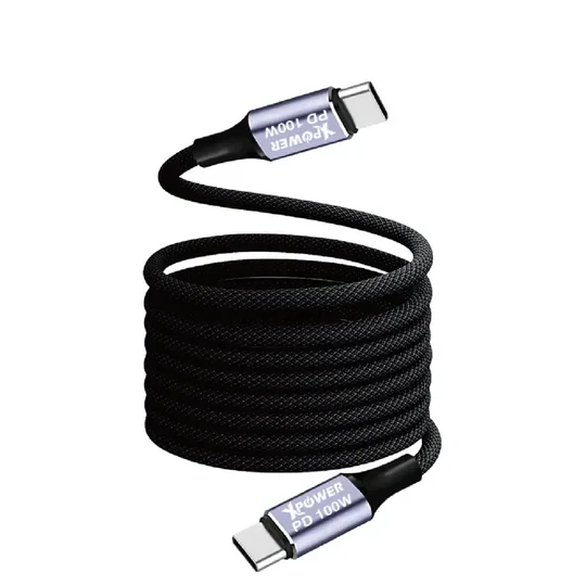 Xpower 100W Type C To C Magnetic 1M Cable - Black