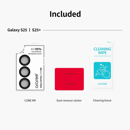 Araree Samsung S25 Plus Metal Ring Camera Lens - Clear