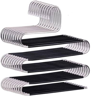 S Type Trousers Hanger Antislip Black