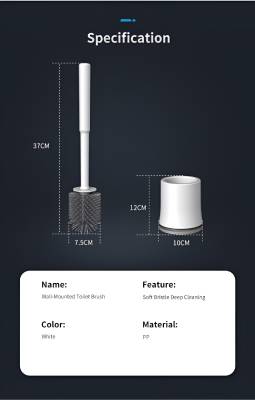 Toilet Cleaning Brush + Holder