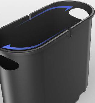 Trash Can With Extra Bucket - 7L