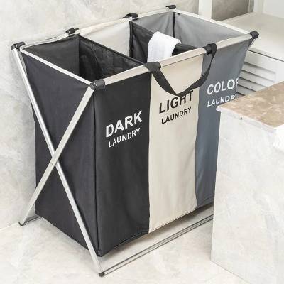 3 Section Foldable Laundry Basket