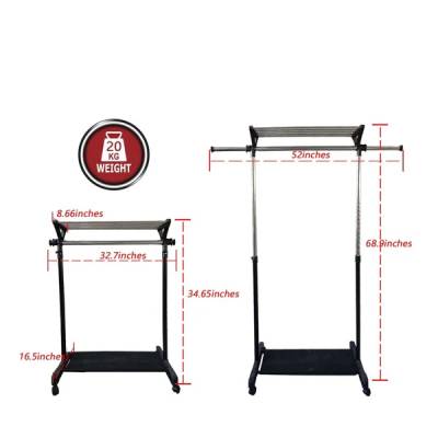 Multipurpose Cloth Rack With Top Shelves