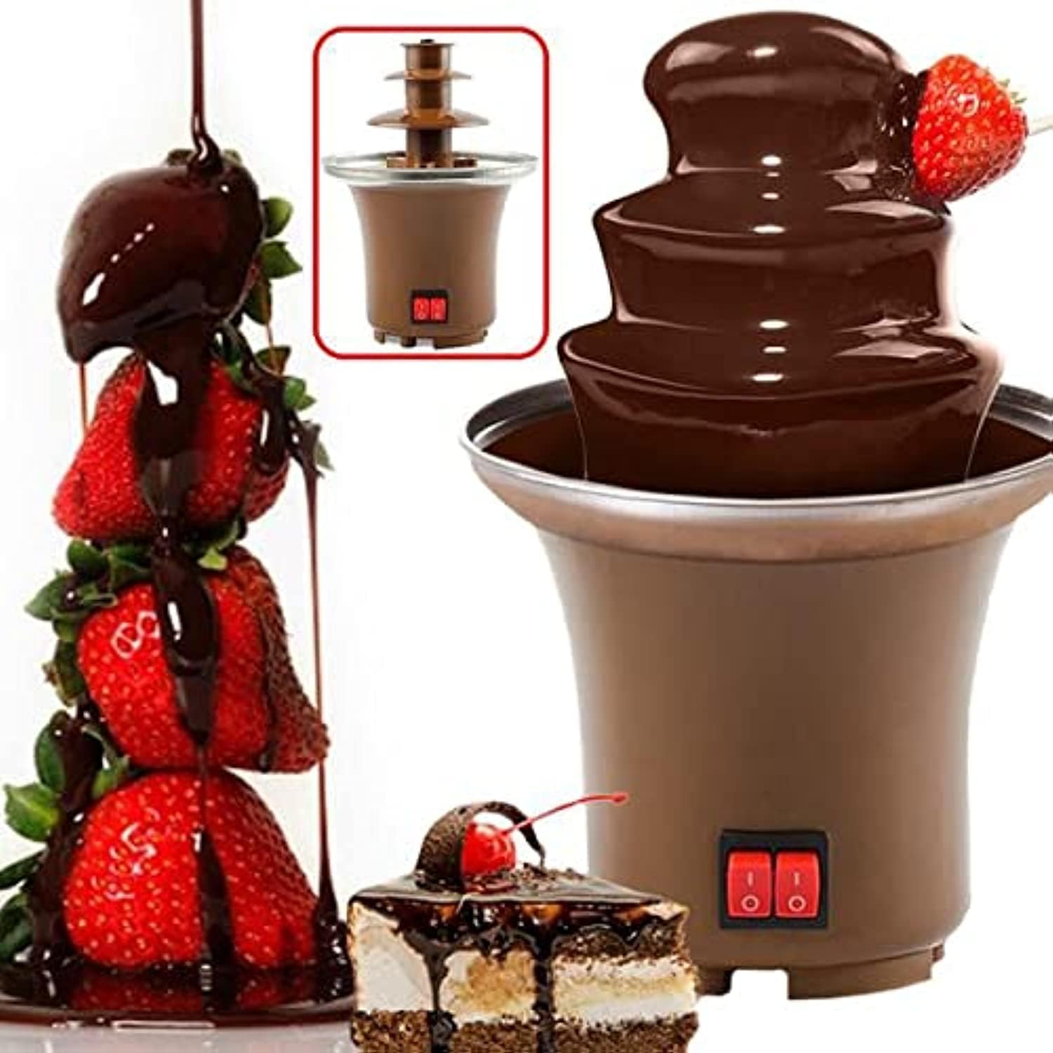 3-Tier Mini Chocolate Fondue Fountain Machine