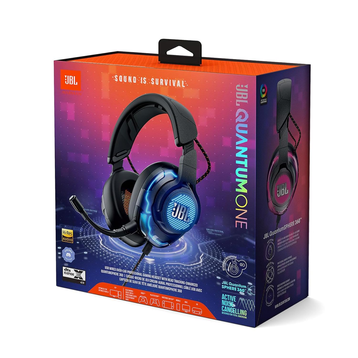 JBL Quantum One Wired Gaming Headset - Black