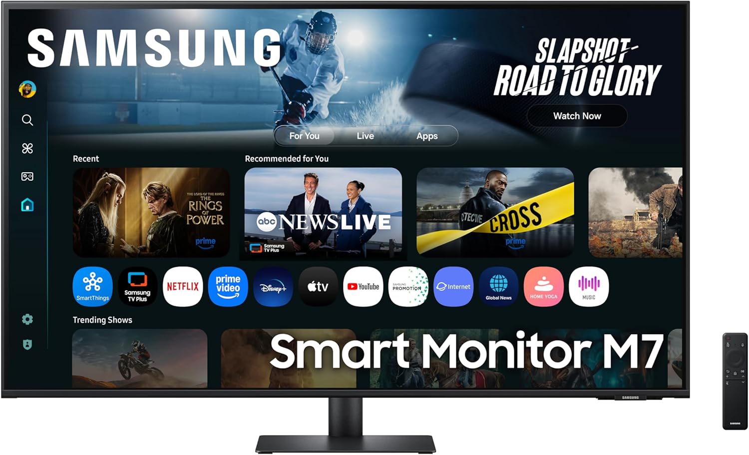 Samsung 43 Inch Smart Monitor M7 M70F 4K 60Hz AI Features, with USB Type C - LS43FM702UMXUE