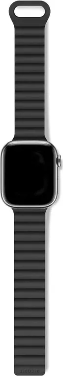 Decoded Silicone band Magnetic Traction for Apple Watch 44/45/46/49 mm, Black