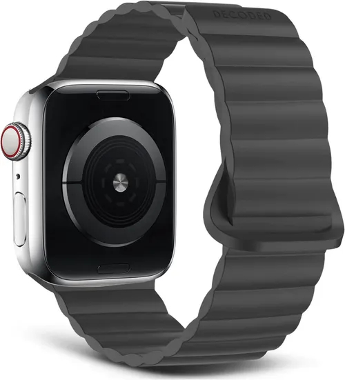 Decoded Silicone band Magnetic Traction for Apple Watch 44/45/46/49 mm, Black