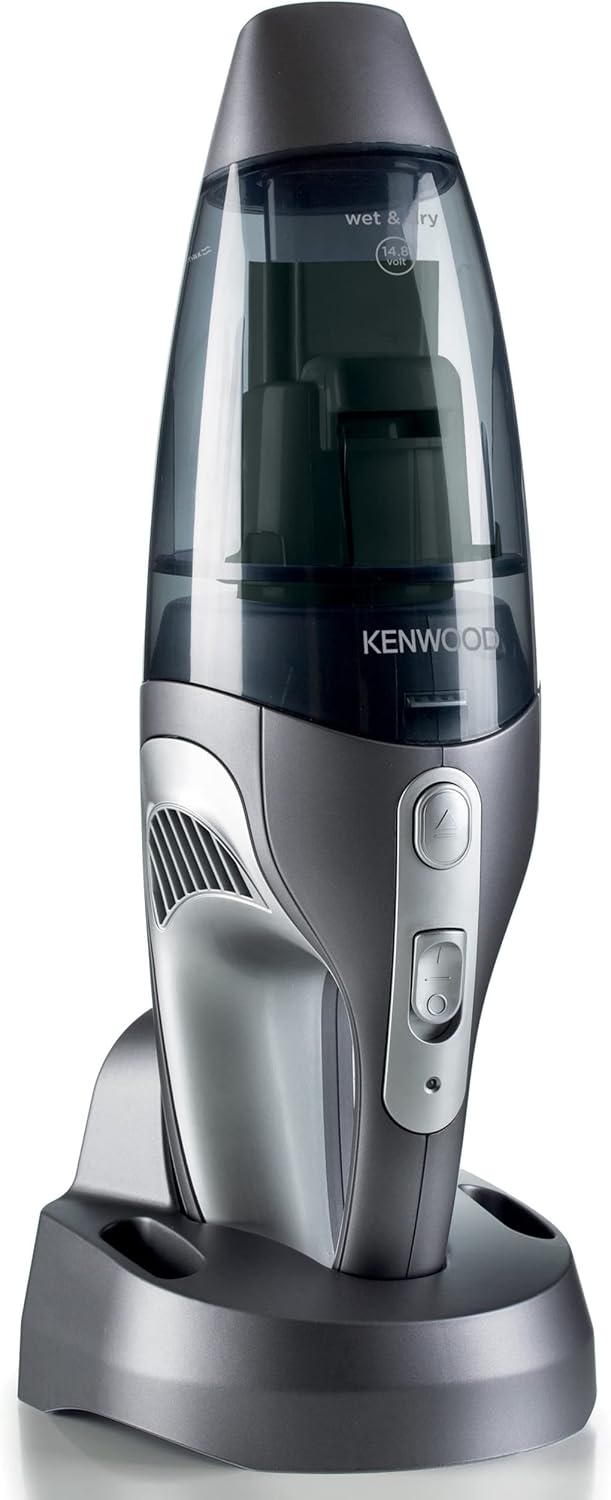 Kenwood Wet & Dry Cordless Handheld Vacuum Cleaner With 14.8V Lithium-Ion Battery, 500ml Dust Capacity, 120ml Liquid Capacity