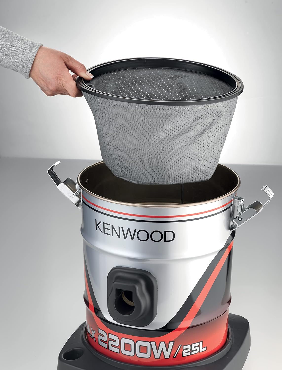 Kenwood Drum Vacuum Cleaner 2200W 25L Tank Vacuum Cleaner With 8M Extra Long Power Cord, Removable & Washable Filter